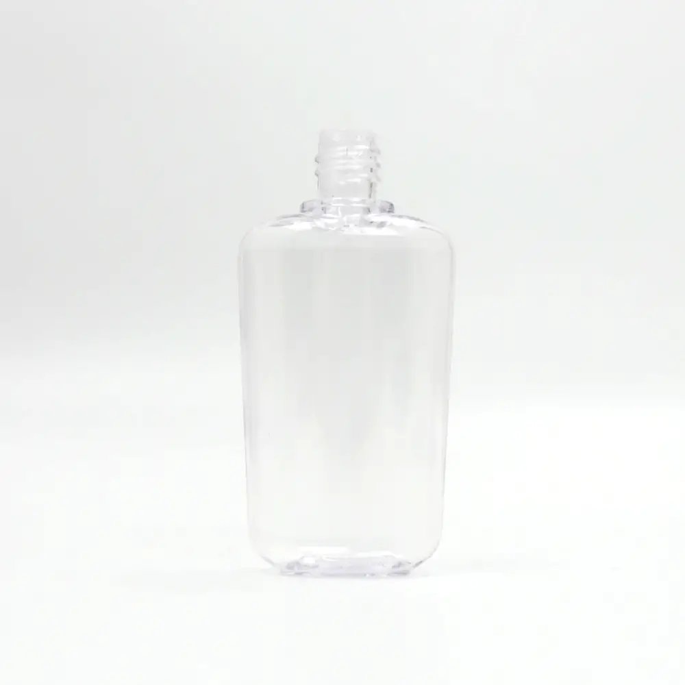 100ml透明扁瓶，PET塑料瓶，用于液体包装，化妆品包装