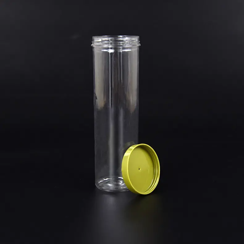 PET笔筒，透明铅笔笔筒，圆柱形铅笔收纳桶，透明塑料瓶